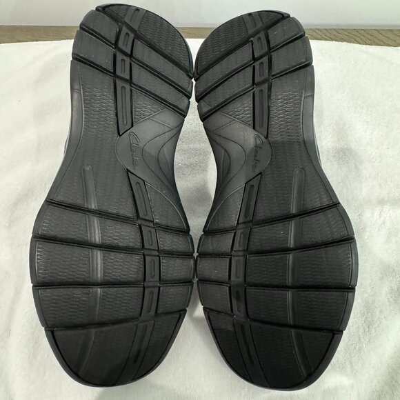 CLARKS Men's Brawley Step Black Leather Loafers - Size 8 XW - NEW! - Picture 7 of 11